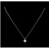 Image 2 : 1.54ct Diamond Solitaire Pendant With Chain - 14KT White Gold
