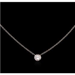 0.18ct Diamond Necklace - 14KT White Gold