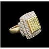 Image 1 : 14KT Yellow Gold 1.41ctw Yellow Diamond Ring