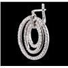 Image 3 : 14KT White Gold 5.43ctw Diamond Earrings