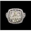 Image 2 : 18KT White Gold 7.19ctw Diamond Ring