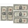 Image 1 : 1963 $5 Red Seal Bill Lot of 10