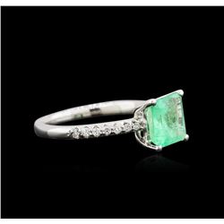 1.83ct Emerald and Diamond Ring - 14KT White Gold