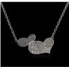 Image 1 : 14KT White Gold 0.40ctw Diamond Necklace