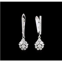 0.73ctw Diamond Earrings - 14KT White Gold