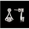 Image 2 : 1.20ctw Diamond Earrings - 14KT White Gold
