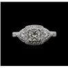 Image 2 : 14KT White Gold 1.30ctw Diamond Ring