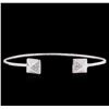 Image 1 : 0.14ctw Diamond Bangle Bracelet - 14KT White Gold