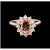 Image 2 : 1.72ct Pink Tourmaline and Diamond Ring - 14KT Rose Gold