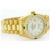 Image 4 : Rolex President 18KT Gold 1.00ctw Diamond And Emerald Men's Watch