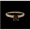 Image 2 : 14KT Yellow Gold 0.85ct Rubellite and Diamond Ring