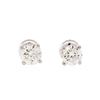 Image 1 : 0.97ctw Diamond Stud Earrings - 14KT White Gold