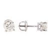 Image 2 : 0.97ctw Diamond Stud Earrings - 14KT White Gold