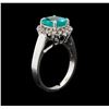 Image 4 : 2.81ct Apatite and Diamond Ring - 14KT White Gold