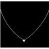 Image 2 : 0.25ct Diamond Necklace - 14KT White Gold