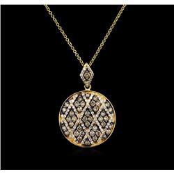 1.19ctw Diamond Pendant With Chain - 14KT Yellow Gold