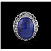Image 2 : 14KT White Gold 18.03ct Tanzanite and Diamond Ring