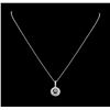 Image 1 : 2.00ctw Black Diamond Pendant - 14KT White Gold