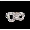 Image 1 : 0.35ctw Diamond Ring - 18KT White Gold
