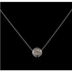 0.30ctw Diamond Pendant With Chain - 14KT White Gold