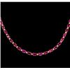 Image 2 : 23.00ctw Pink Tourmaline and Diamond Necklace - 14KT Yellow Gold