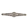 Image 1 : 0.65ctw Diamond Brooch - 14KT White Gold