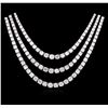 Image 1 : 14KT White Gold 11.60ctw Diamond Necklace