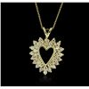 Image 1 : 14KT Yellow Gold 1.00ctw Diamond Pendant With Chain