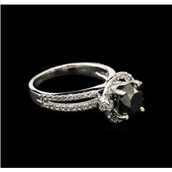 2.09ctw Black Diamond Ring - 14KT White Gold