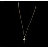 Image 2 : 14KT Yellow Gold 0.50ctw Diamond Pendant With Chain