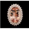 Image 2 : 14KT Rose Gold 22.46ct Morganite and Diamond Ring