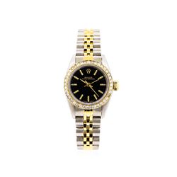 Rolex 18KT Two-Tone Diamond Oyster Perpetual Ladies Watch