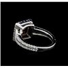 Image 3 : 1.67ct Ruby and Diamond Ring - 14KT White Gold