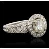 Image 1 : 18KT White Gold 3.48ctw Diamond Ring