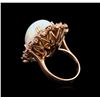 Image 3 : 11.45ct Opal, Ruby and Diamond Ring - 14KT Rose Gold