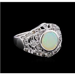 1.02ct Opal and Diamond Ring - 18KT White Gold