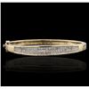 Image 1 : 14KT Yellow Gold 3.25ctw Diamond Bangle