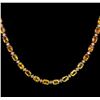 Image 1 : 36.80ctw Multi Color Sapphire and Diamond Necklace - 14KT Yellow Gold