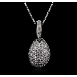 14-18KT White Gold 1.49ctw Diamond Pendant With Chain