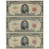 Image 1 : 1963 $5 Red Seal Bill Lot of 3