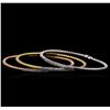 Image 1 : 0.52ctw Diamond Bangle Bracelets - 14KT Tri-Tone