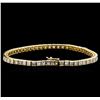 Image 2 : 6.30ctw Diamond Tennis Bracelet - 18KT Yellow Gold
