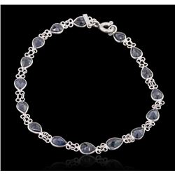 6.00ctw Sapphire Bracelet - 14KT White Gold