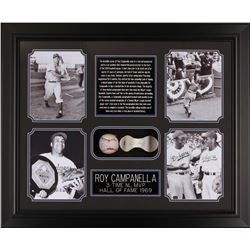 PSA Certified Roy Campanella Framed Autographed Baseball Collage