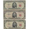 Image 1 : 1963 $5 Red Seal Bill Lot of 3