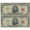 Image 1 : 1963 $5 Red Seal Bill Lot of 2