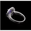 Image 3 : 2.11ct Tanzanite and Diamond Ring - 14KT White Gold