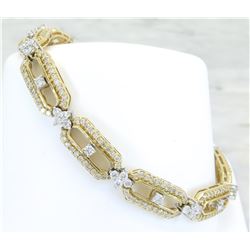 4.00ctw Diamond Bracelet - 14KT Yellow Gold