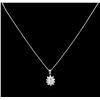 Image 2 : 1.48ctw Diamond Pendant With Chain - 14KT White Gold
