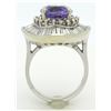 Image 9 : 2.00ctw Diamond and Amethyst Ring - 14KT White Gold